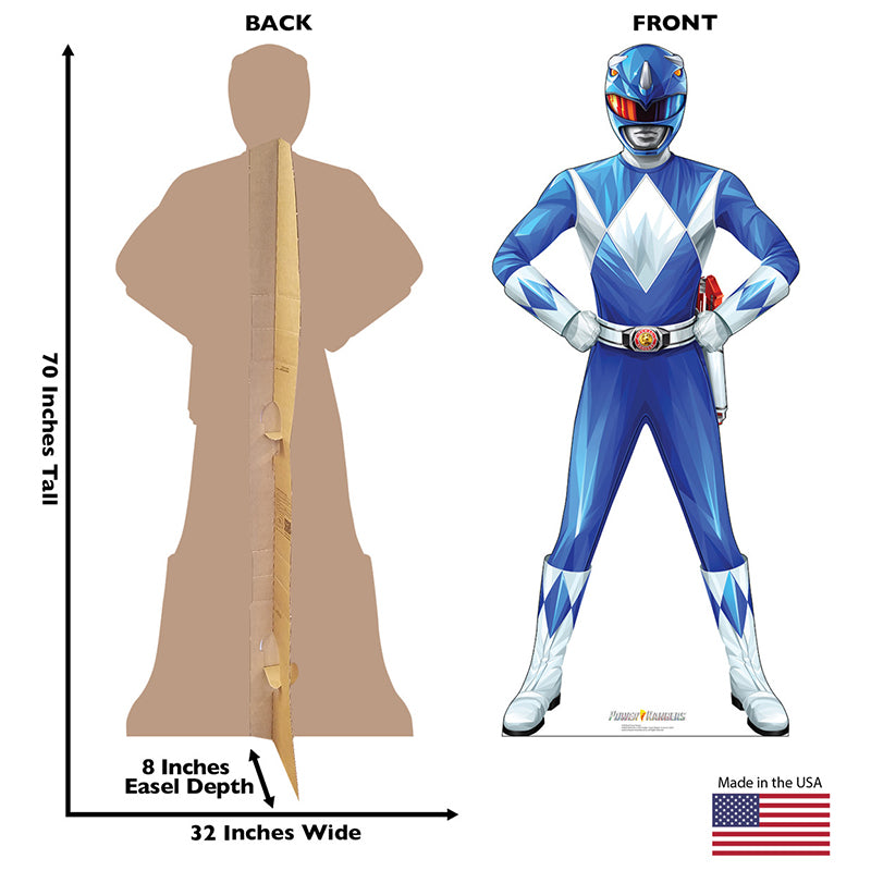 BLUE POWER RANGER "Power Rangers" Cardboard Cutout Standup / Standee