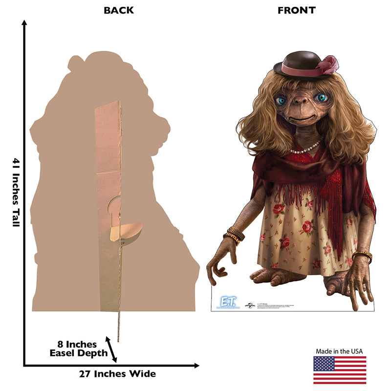 E. T. IN DRAG "E. T. the Extra-Terrestrial" Cardboard Cutout Standup / Standee