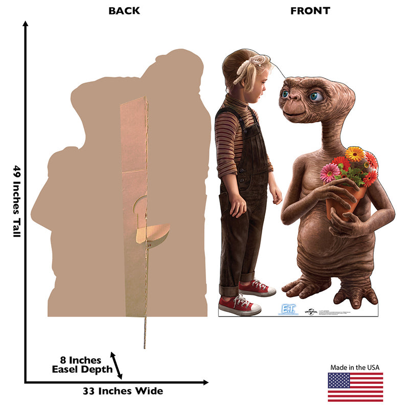 E. T. AND GERTIE "E. T. the Extra-Terrestrial" Cardboard Cutout Standup / Standee