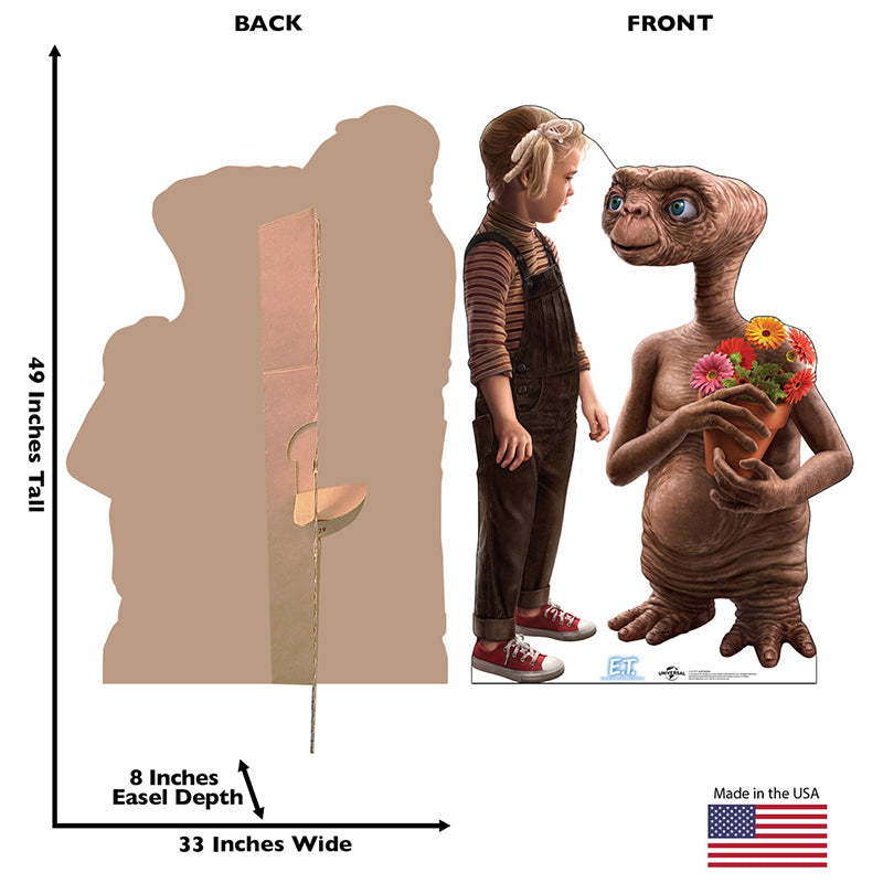 E. T. AND GERTIE "E. T. the Extra-Terrestrial" Cardboard Cutout Standup / Standee