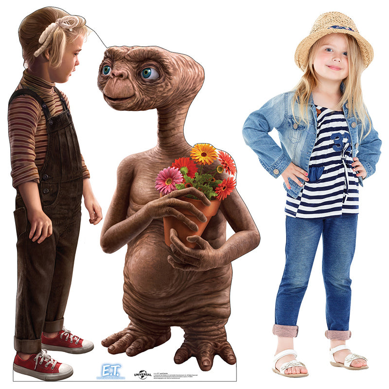 E. T. AND GERTIE "E. T. the Extra-Terrestrial" Cardboard Cutout Standup / Standee