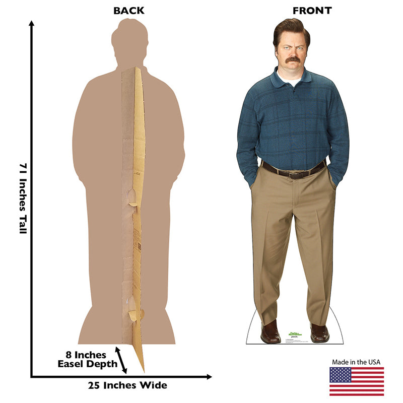 RON SWANSON "Parks and Recreation" Cardboard Cutout Standup / Standee