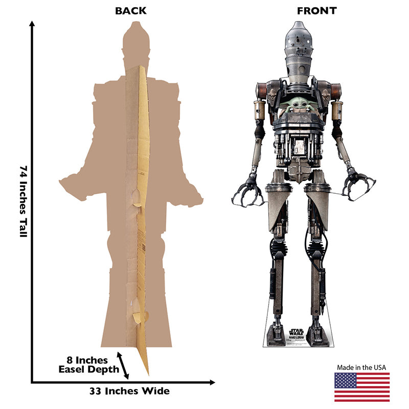 IG-12 WITH GROGU "Star Wars: The Mandalorian" Cardboard Cutout Standup / Standee