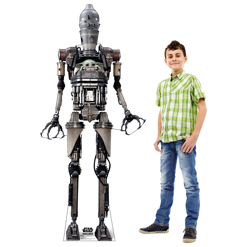 IG-12 WITH GROGU "Star Wars: The Mandalorian" Cardboard Cutout Standup / Standee