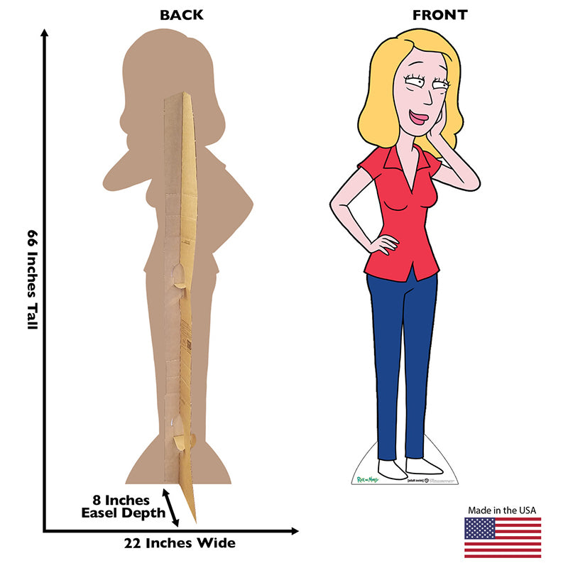 BETH SMITH "Rick & Morty" Cardboard Cutout Standup / Standee