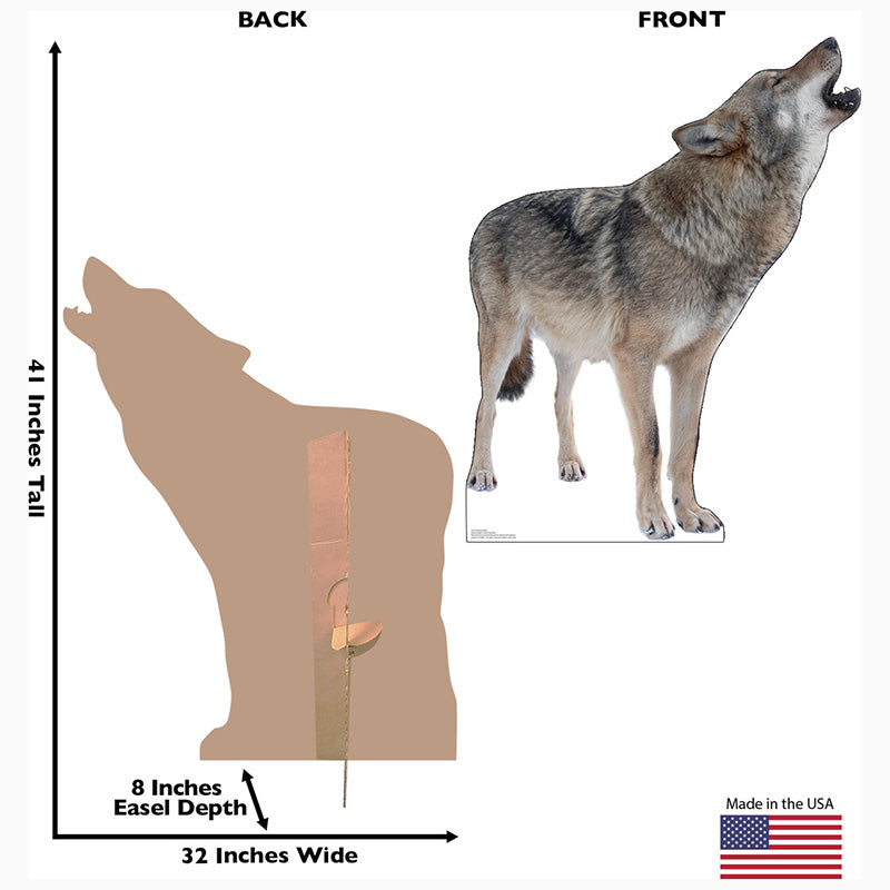 HOWLING WOLF Cardboard Cutout Standup / Standee