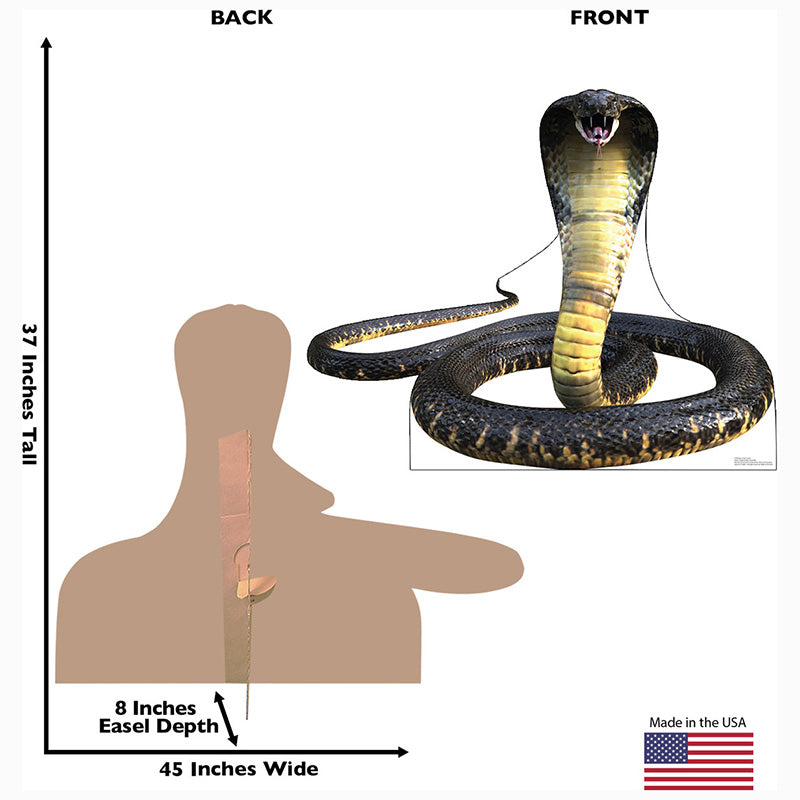 KING COBRA SNAKE Cardboard Cutout Standup / Standee