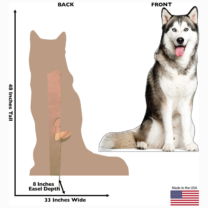 SIBERIAN HUSKY Cardboard Cutout Standup / Standee