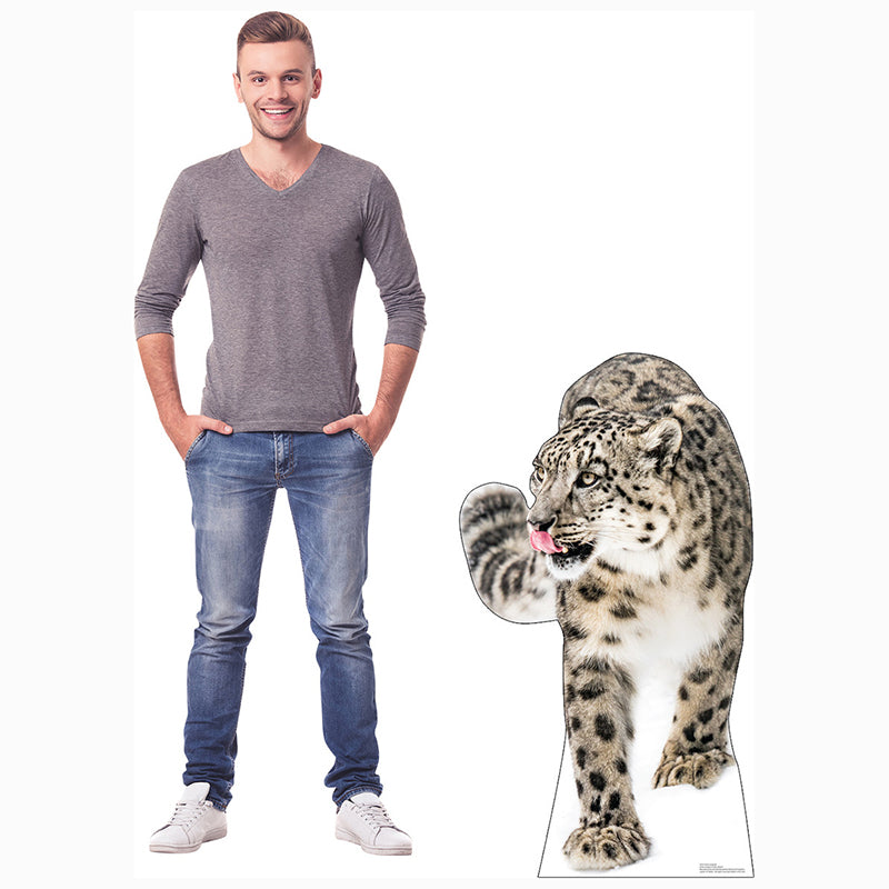 SNOW LEOPARD Cardboard Cutout Standup / Standee