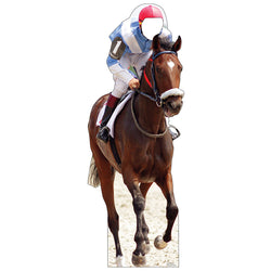 HORSE AND JOCKEY STAND-IN Cardboard Cutout Standup / Standee