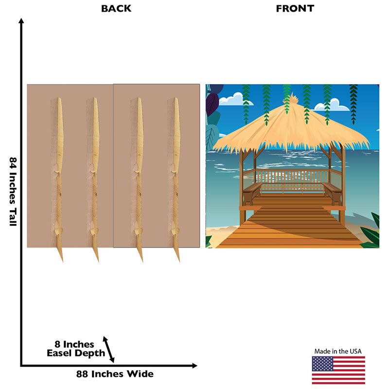 ISLAND HUT BACKDROP Cardboard Cutout Standup / Standee