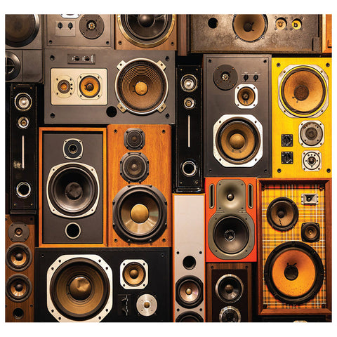 WALL OF SPEAKERS BACKDROP Cardboard Cutout Standup / Standee