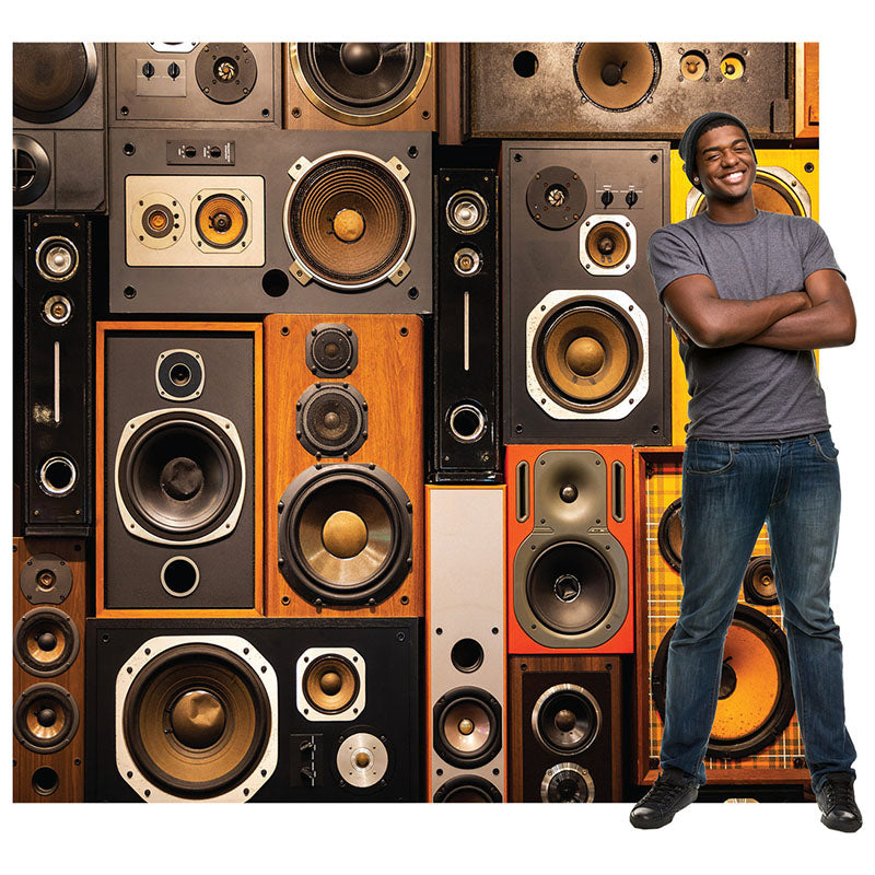 WALL OF SPEAKERS BACKDROP Cardboard Cutout Standup / Standee