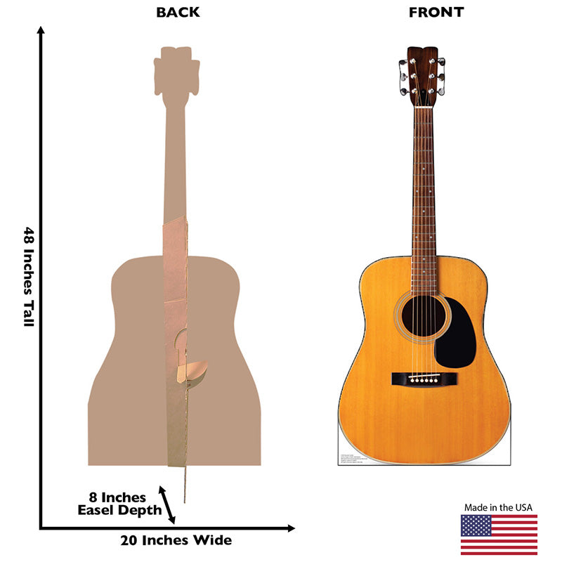 ACOUSTIC GUITAR Cardboard Cutout Standup / Standee
