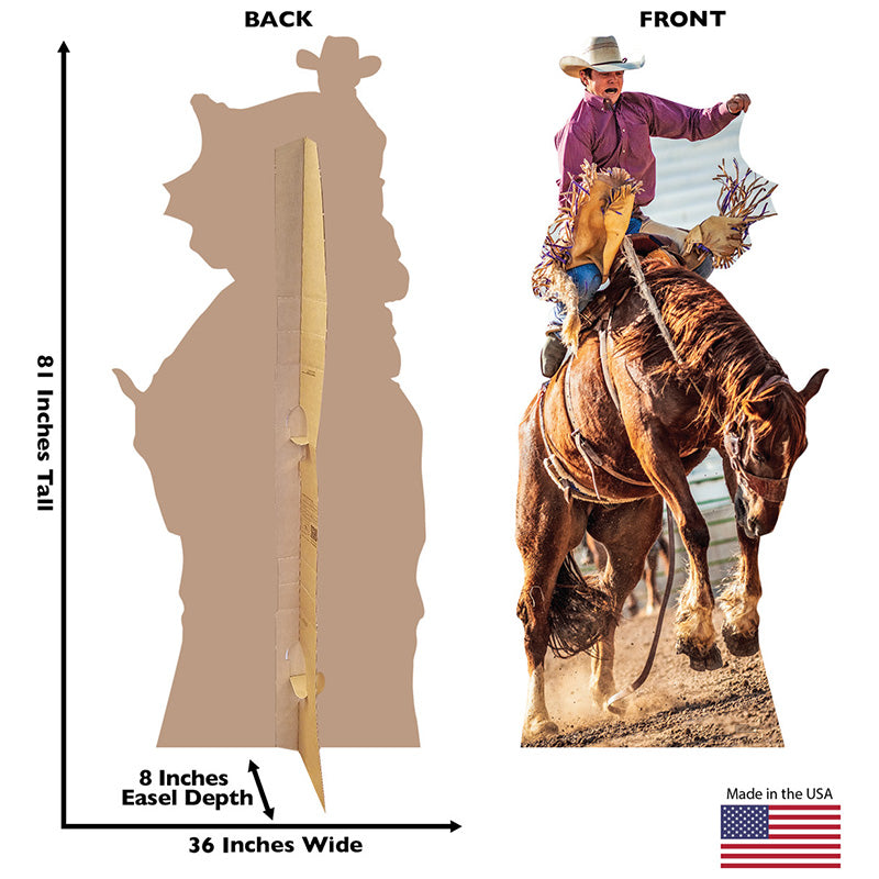 BUCKING BRONCO Cardboard Cutout Standup / Standee