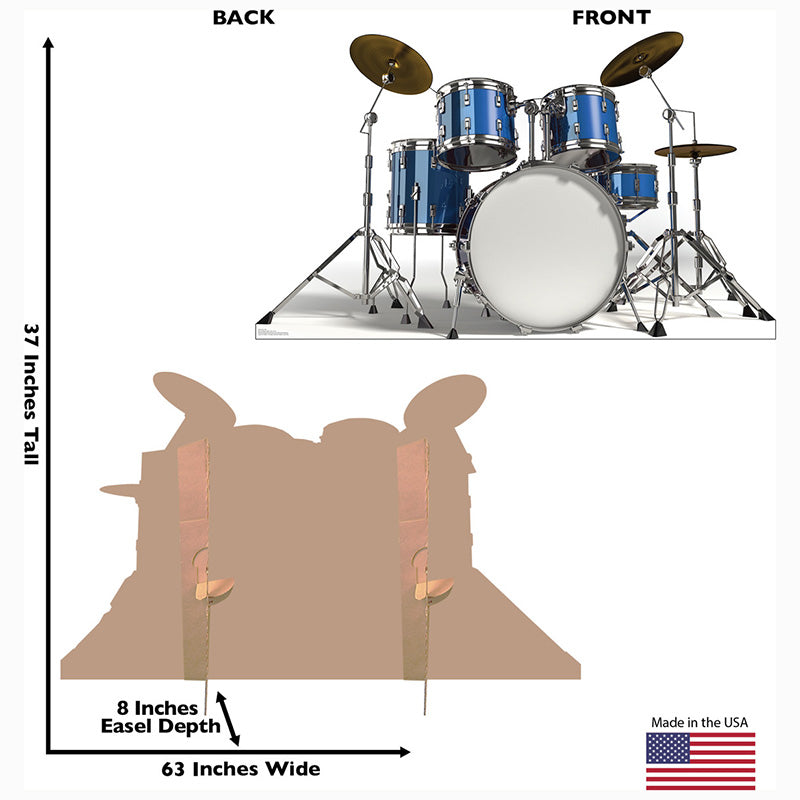 DRUM SET Cardboard Cutout Standup / Standee