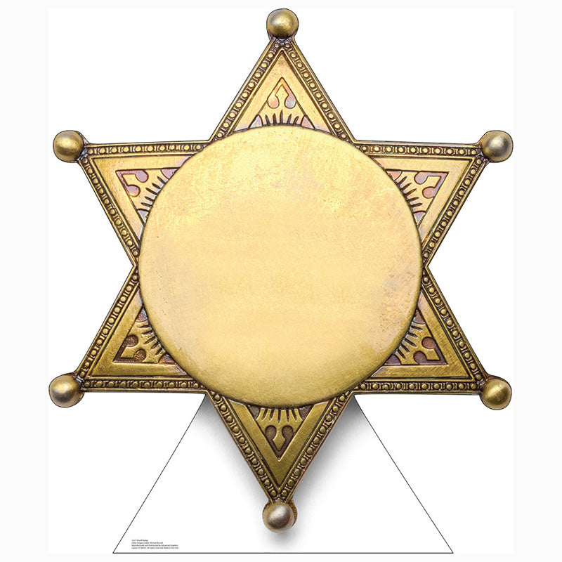 SHERIFF'S BADGE Cardboard Cutout Standup / Standee