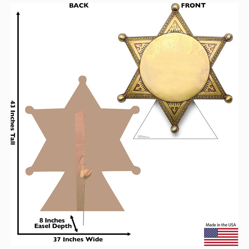 SHERIFF'S BADGE Cardboard Cutout Standup / Standee