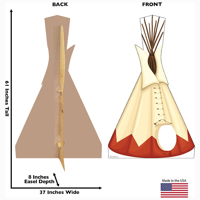 TIPI / TEEPEE STAND-IN Cardboard Cutout Standup / Standee