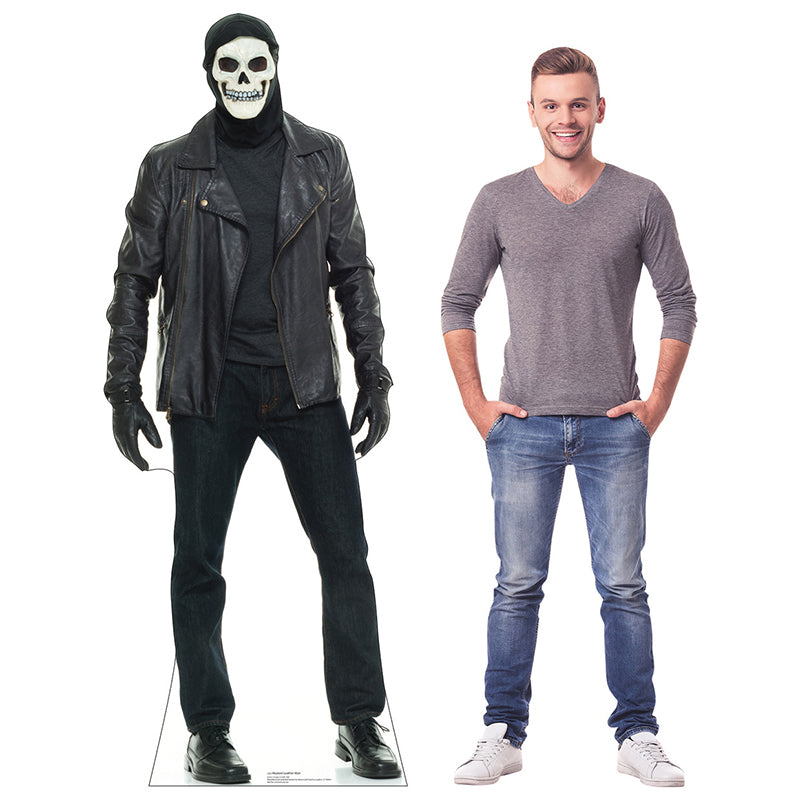 MASKED LEATHER MAN Cardboard Cutout Standup / Standee