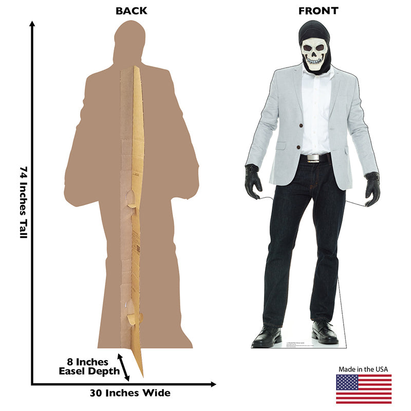 MASKED MAN IN JACKET Cardboard Cutout Standup / Standee