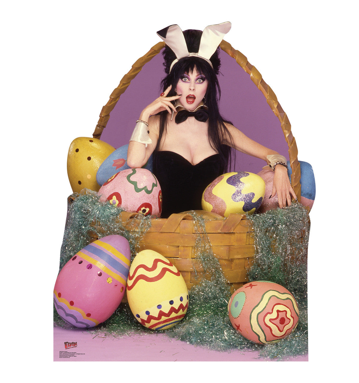 ELVIRA EASTER BASKET Mistress of the Dark Cardboard Cutout Standup / Standee