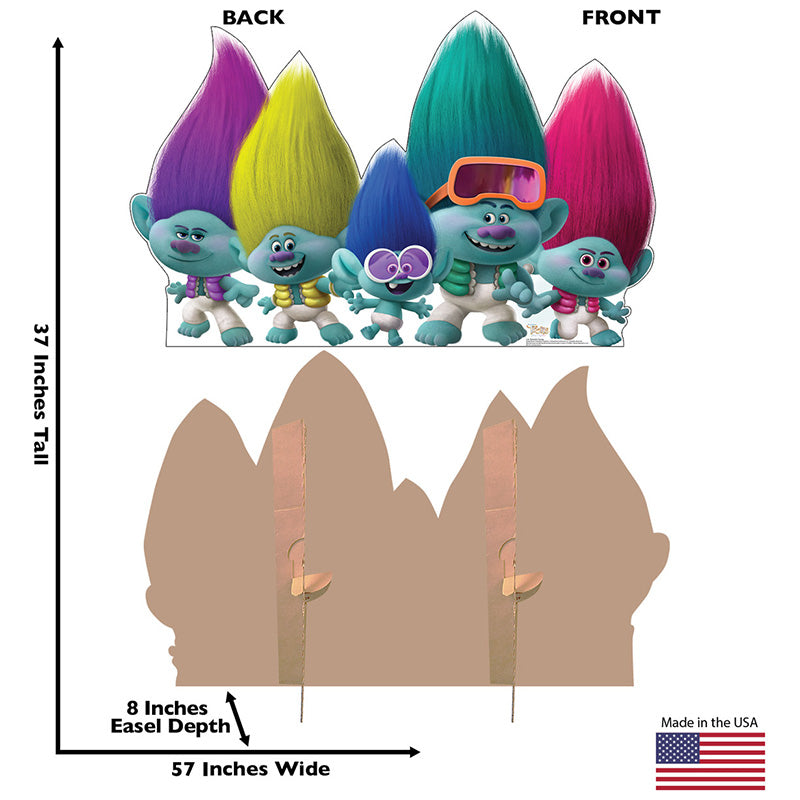 BROZONE GROUP "Trolls Band Together" Cardboard Cutout Standup / Standee