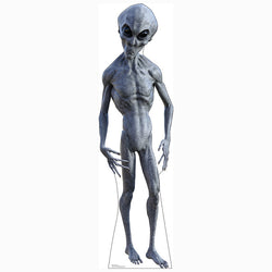 BLACK-EYED ALIEN Cardboard Cutout Standup / Standee
