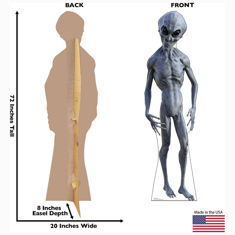 BLACK-EYED ALIEN Cardboard Cutout Standup / Standee