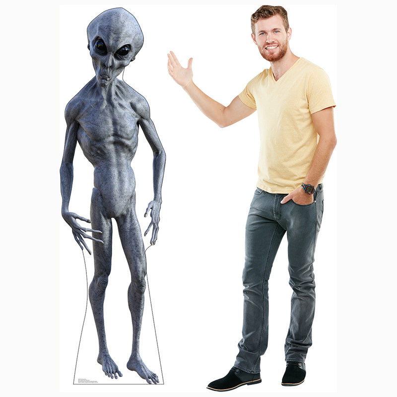 BLACK-EYED ALIEN Cardboard Cutout Standup / Standee