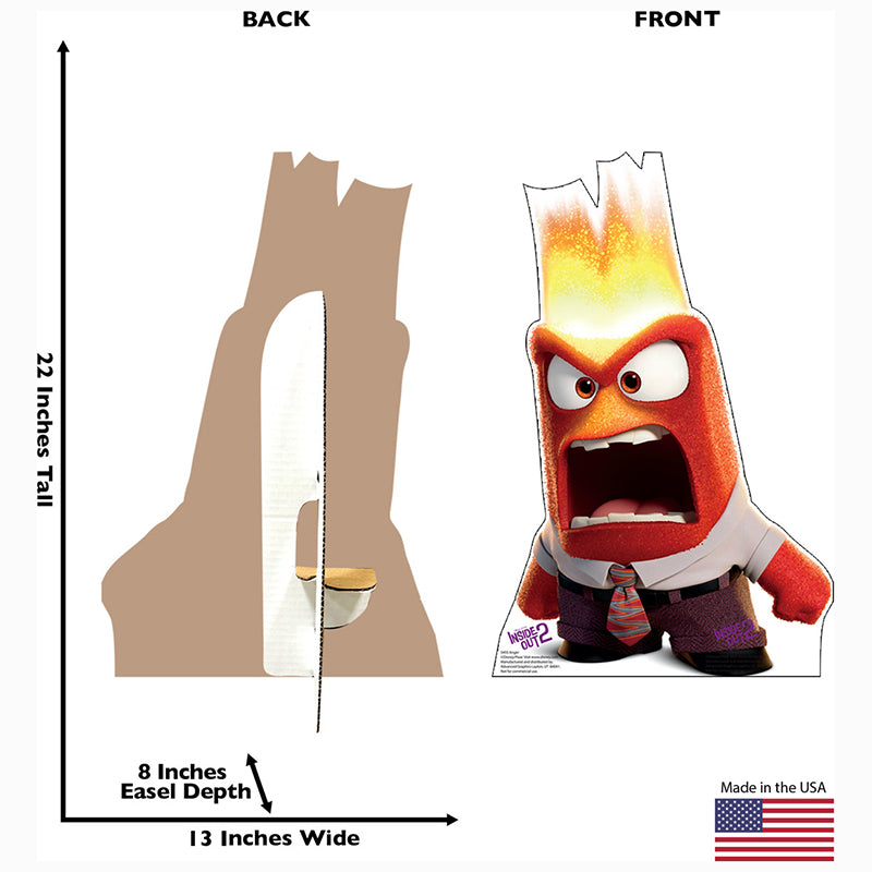 ANGER "Inside Out 2" Cardboard Cutout Standup / Standee