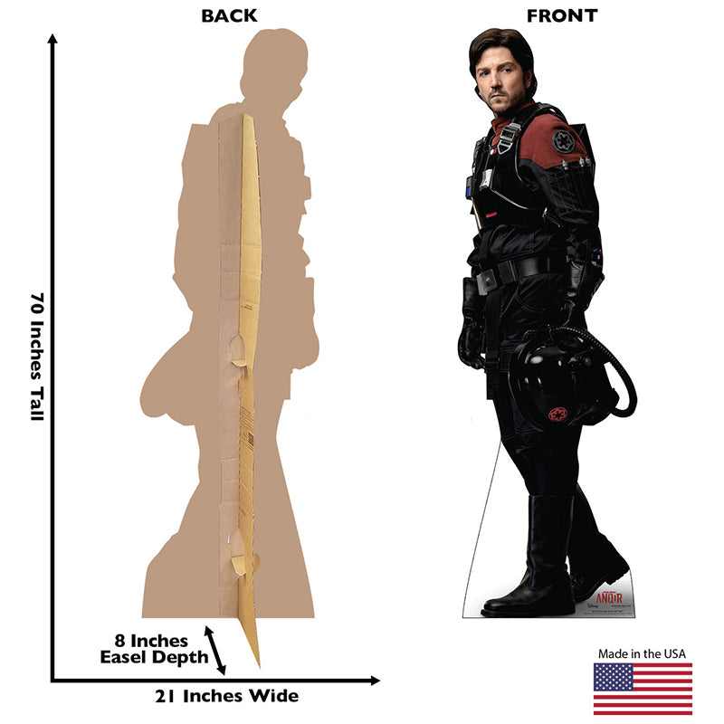 CASSIAN ANDOR AS SIENAR TEST PILOT "Star Wars: Andor" Cardboard Cutout Standup / Standee