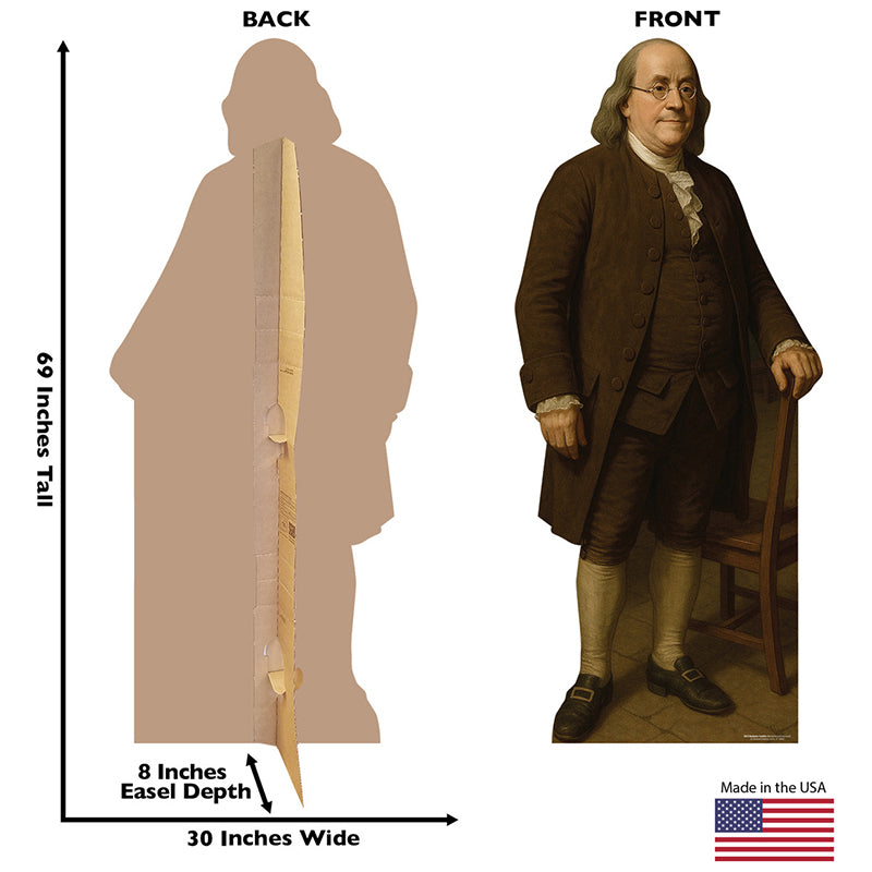 BENJAMIN FRANKLIN Cardboard Cutout Standup / Standee