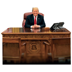 DONALD TRUMP BEHIND DESK Cardboard Cutout Standup / Standee