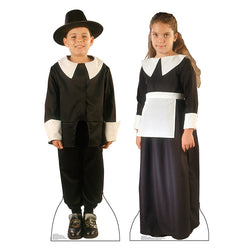 PILGRIM BOY & GIRL Lifesize Cardboard Cutout Standup Standee - Front