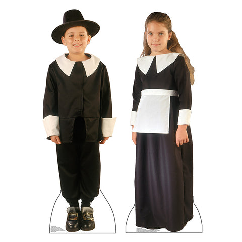 PILGRIM BOY & GIRL Lifesize Cardboard Cutout Standup Standee - Front
