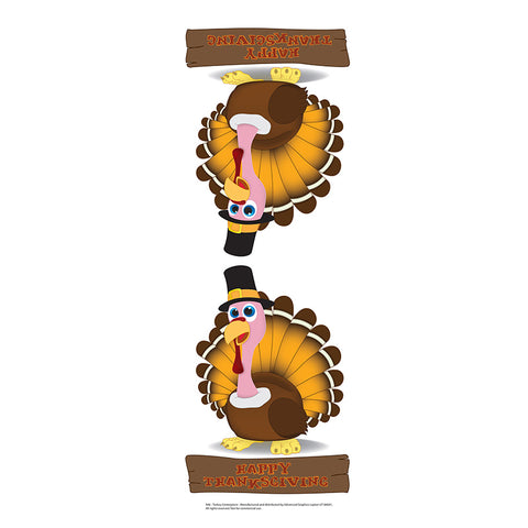THANKSGIVING TURKEY CENTERPIECE Cardboard Cutout Standup Standee - Front