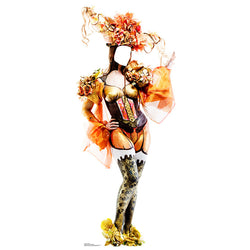 MARDI GRAS SHOWGIRL STAND-IN Lifesize Cardboard Cutout Standup Standee - Front