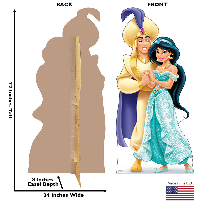 ALADDIN AND JASMINE "Aladdin" Cardboard Cutout Standup / Standee