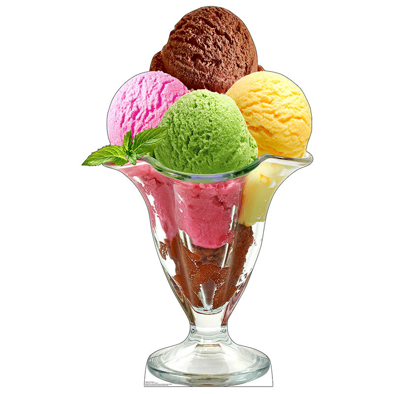ICE CREAM SUNDAE Cardboard Cutout Standup Standee - Front