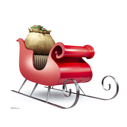 SANTA'S SLEIGH Cardboard Cutout Standup Standee - Front