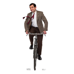 MR. BEAN ON BICYCLE Lifesize Cardboard Cutout Standup Standee - Front