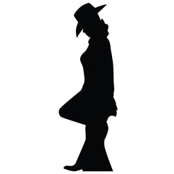 COWGIRL SILHOUETTE Lifesize Cardboard Cutout Standup Standee - Front