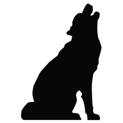 HOWLING WOLF SILHOUETTE Lifesize Cardboard Cutout Standup Standee - Front