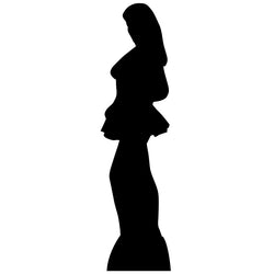 WOMAN PROFILE SILHOUETTE Lifesize Cardboard Cutout Standup Standee - Front