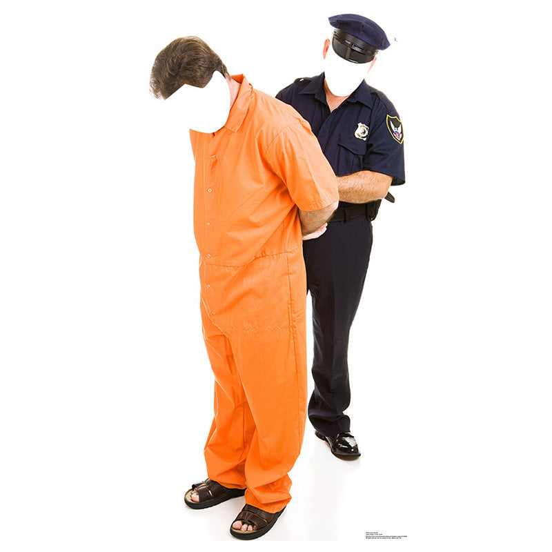 PRISONER & POLICEMAN STAND-IN Cardboard Cutout Standup Standee - Front