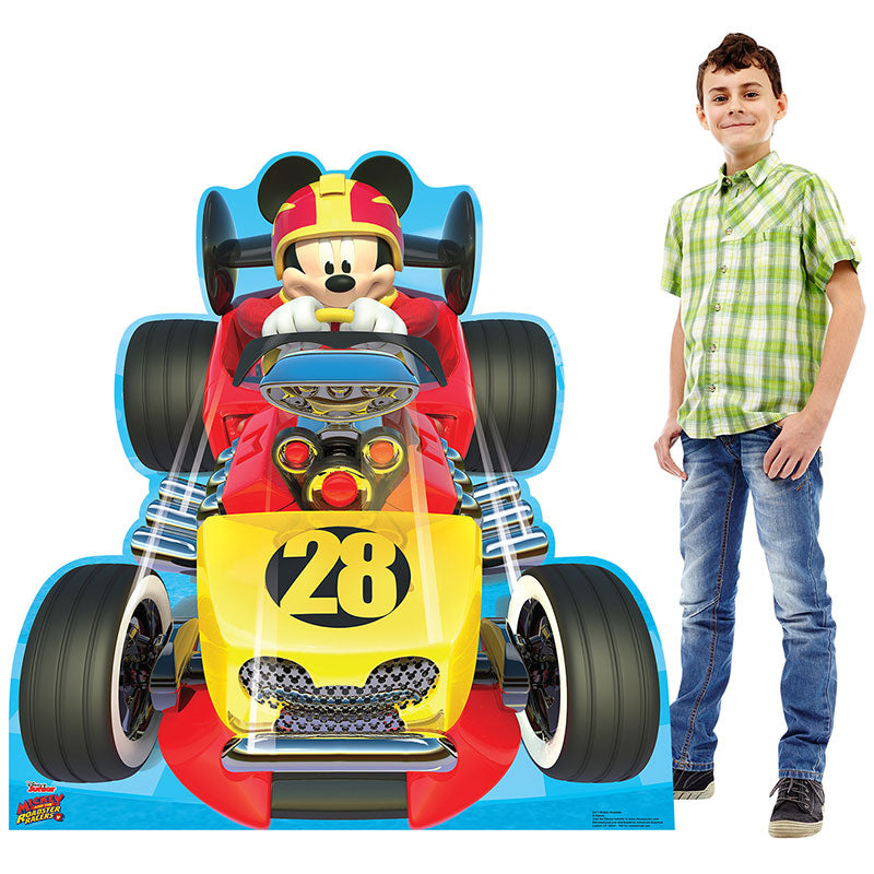 MICKY MOUSE IN CAR "Mickey and the Roadster Racers" Cardboard Cutout Standup Standee - Example