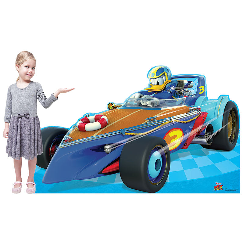 DONALD DUCK IN CAR "Mickey and the Roadster Racers" Lifesize Cardboard Cutout Standup Standee - Example