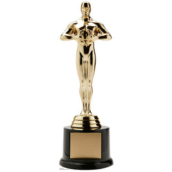 GOLD TROPHY WITH BASE Cardboard Cutout Standup Standee - Front
