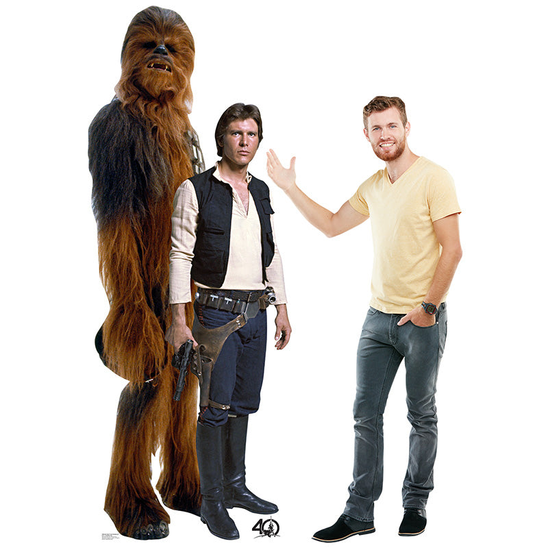 HAN SOLO & CHEWBACCA "Star Wars" Lifesize Cardboard Cutout Standup Standee - Example